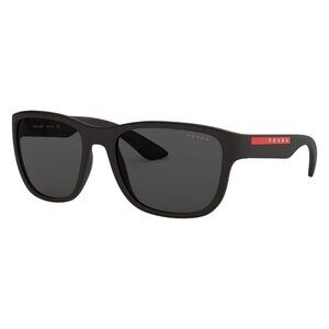 New PRADA LINEA ROSSA Active Black Rectangle SPS01U DG0-5S0 Sunglasses Women